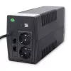 Qoltec Monolith nepertraukiamo maitinimo šaltinis (UPS) Dvigubo keitimo (Online) 1 kVA 600 W 2 SCHUKO lizdai