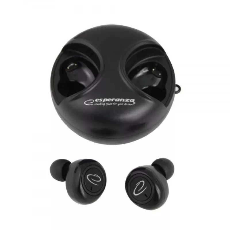 Esperanza EH228K ausinės/laikrodis Belaidis Į ausis įdedamas Skambučiai/Muzika Micro-USB Bluetooth Juoda