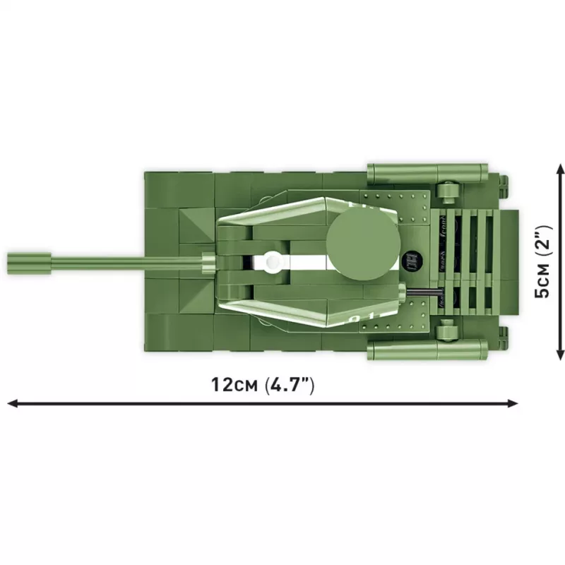 Statybinis rinkinys Cobi IS-2 modelis, Antrojo pasaulinio karo tankas, 130 dalių, rekomenduojamas amžius 6+