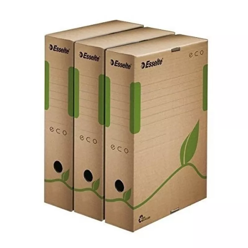 Failų saugojimo dėžutė Esselte Eco 623916 Ruda Žalia