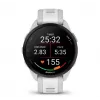 Išmanusis laikrodis GARMIN Forerunner 165 — GPS, AMOLED 1,2 colio, 4 GB, 5 ATM, 11 dienų baterija, pilkas korpusas, baltas dirželis