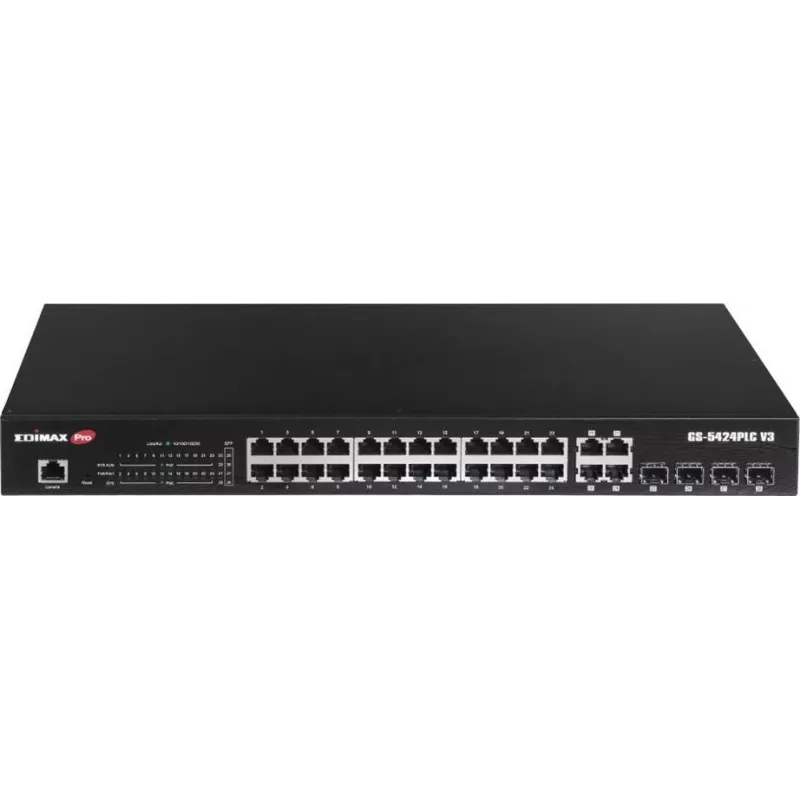 Tinklo komutatorius EDIMAX GS-5424PLC V3 24x Gigabit Ethernet su PoE