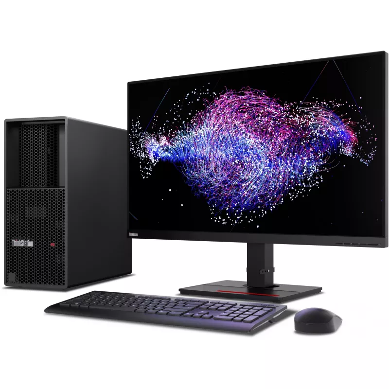 Lenovo ThinkStation P3 Tower Gen 2 Intel Core Ultra 9 285K 64 GB DDR5-SDRAM 1 TB SSD NVIDIA RTX 2000 Ada Windows 11 Pro darbo stotis, juoda