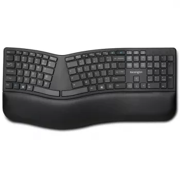 Kensington ProFit Ergo Wireless klaviatūra FR, pilno dydžio (100 %), laidinis ir belaidis, RF belaidis + USB, AZERTY, juoda