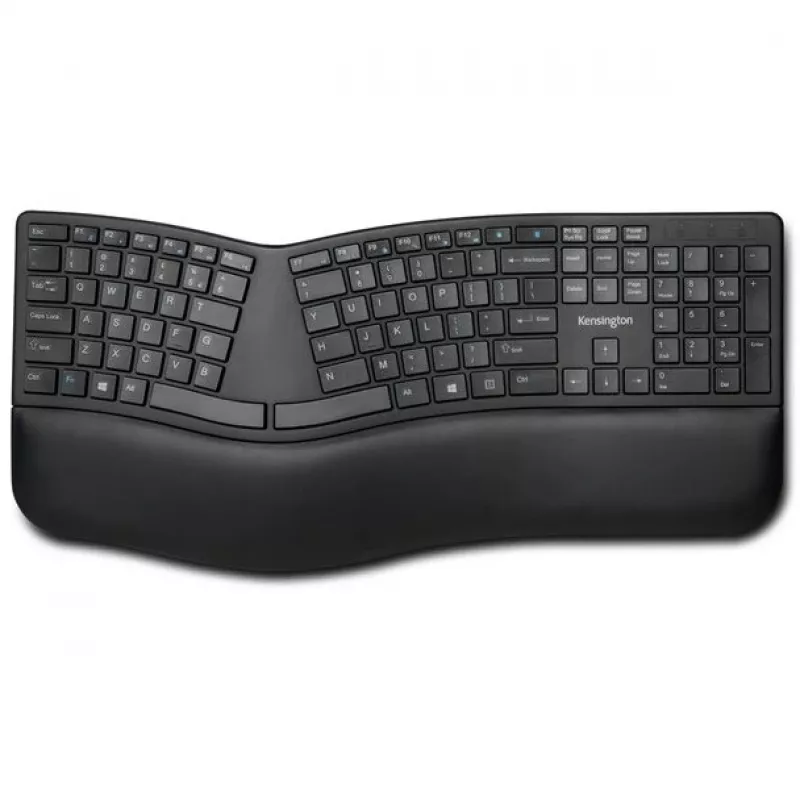 Kensington ProFit Ergo Wireless klaviatūra FR, pilno dydžio (100 %), laidinis ir belaidis, RF belaidis + USB, AZERTY, juoda