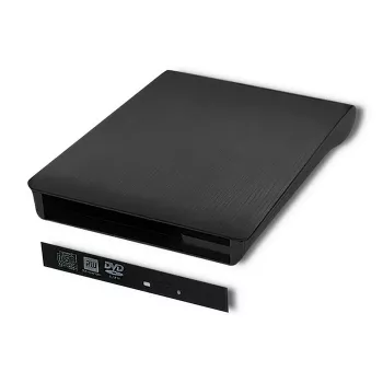 Išorinis USB 2.0 SATA optinio įrenginio dėklas Qoltec 51863 juodas