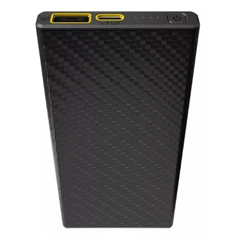 Nešiojama išorinė baterija Nitecore CARBO 10000 — ličio jonų 10000 mAh, 38 W PD, USB‑A + USB‑C, pilka