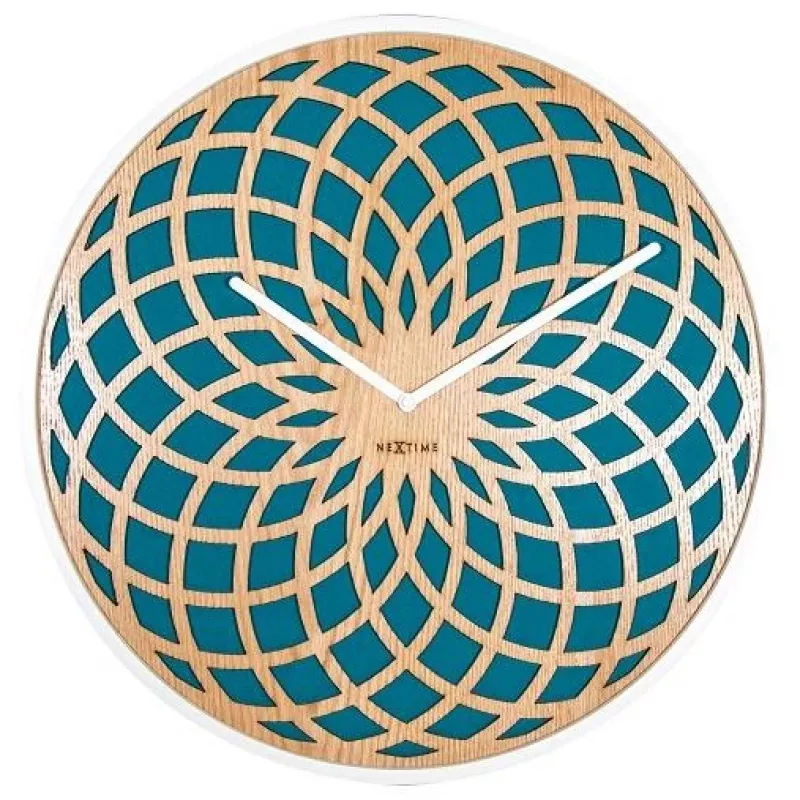 NeXtime laikrodis 3149tq Sun Large, Ø50 cm, sieninis, turkio spalvos