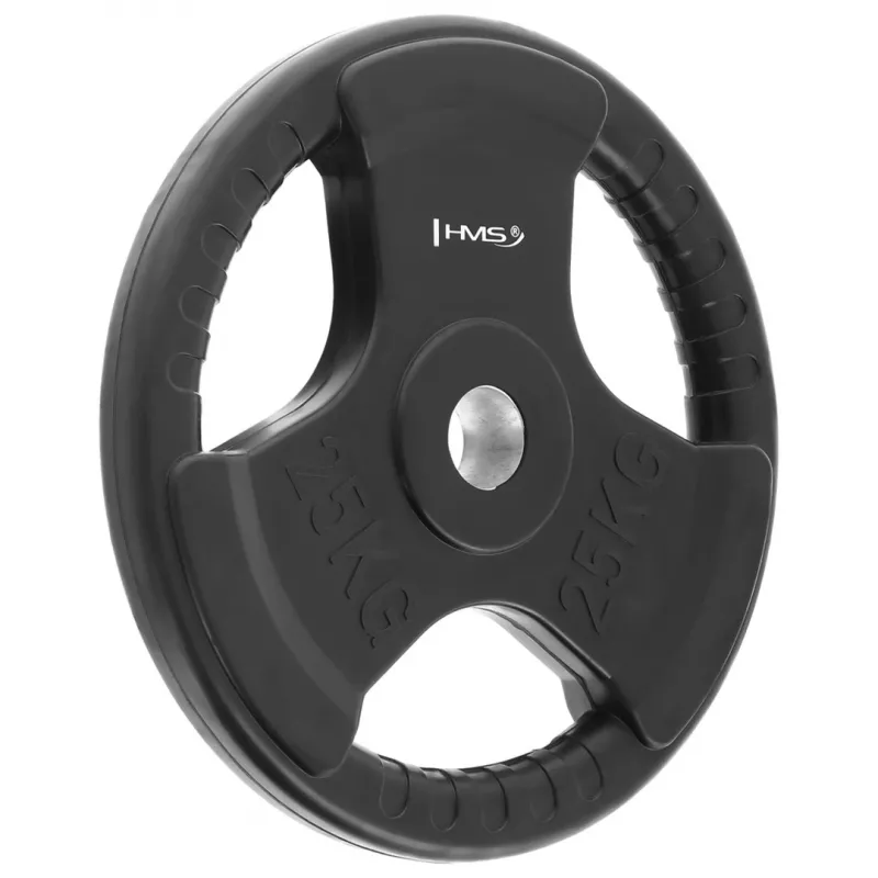 Olimpinio dydžio gumuotas svorio diskas 25 kg Hms TOK25