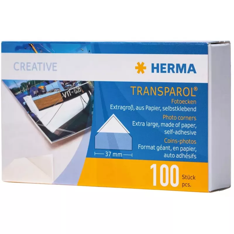 Nuotraukų kampai HERMA Transparol itin dideli dvigubos juostelės 100 vnt.