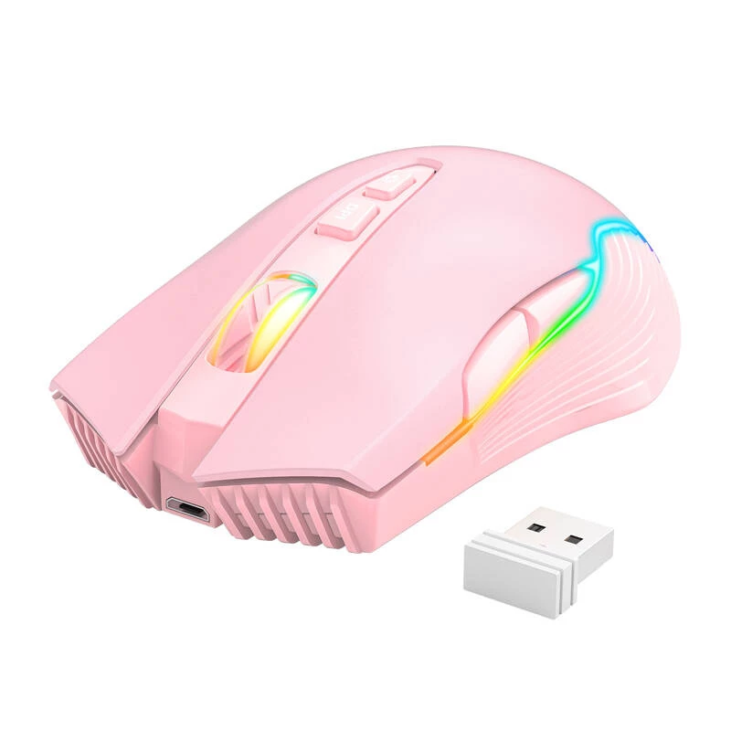 Žaidimų pelė Onikuma CW905 rožinė 2.4G belaidė