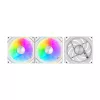 Aušinimo ventiliatoriai Darkflash Gauss G24 3 viename Balti 120 mm — 3 vnt. rinkinys, 120 mm