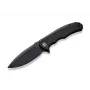 CIVIVI Praxis peilis 9Cr18MoV Micarta Visiškai juodas