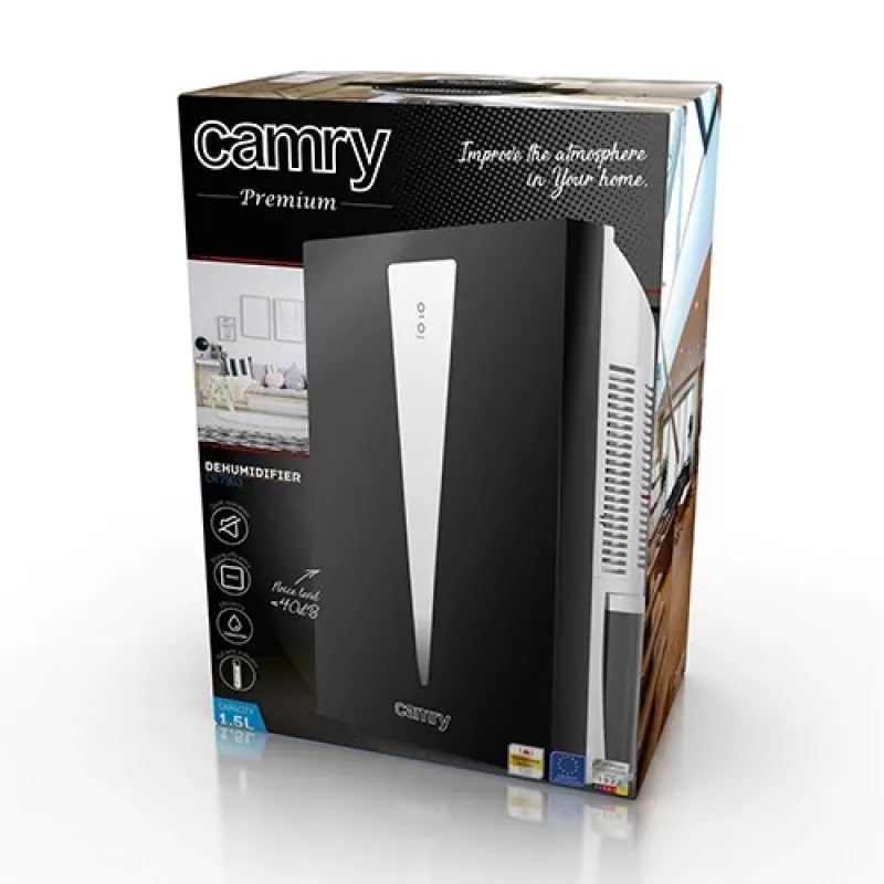 CAMRY CR 7903 oro sausintuvas 1,5 l 100 W juoda, balta