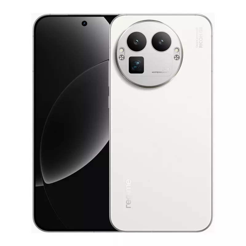 Išmanusis telefonas REALME realme GT 8 Pro 5G — 6.79 colių 3136×1440, Snapdragon 8 Elite, 12 GB RAM, 256 GB, 50 MP triguba kamera, 7000 mAh, balta