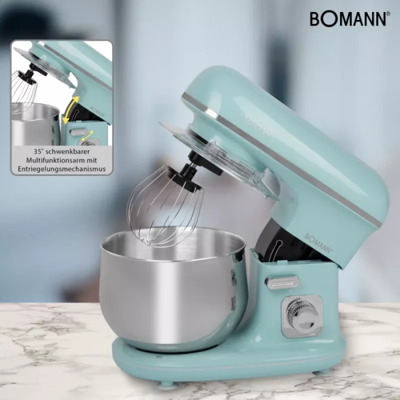 Bomann KM 6030 CB virtuvinis kombainas 1100 W 5 L mėtų spalvos