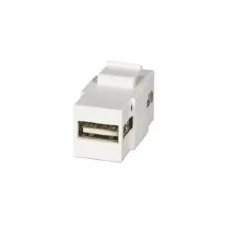 Lindy USB A to A keystone modulis, baltas, USB A to A, USB A to A