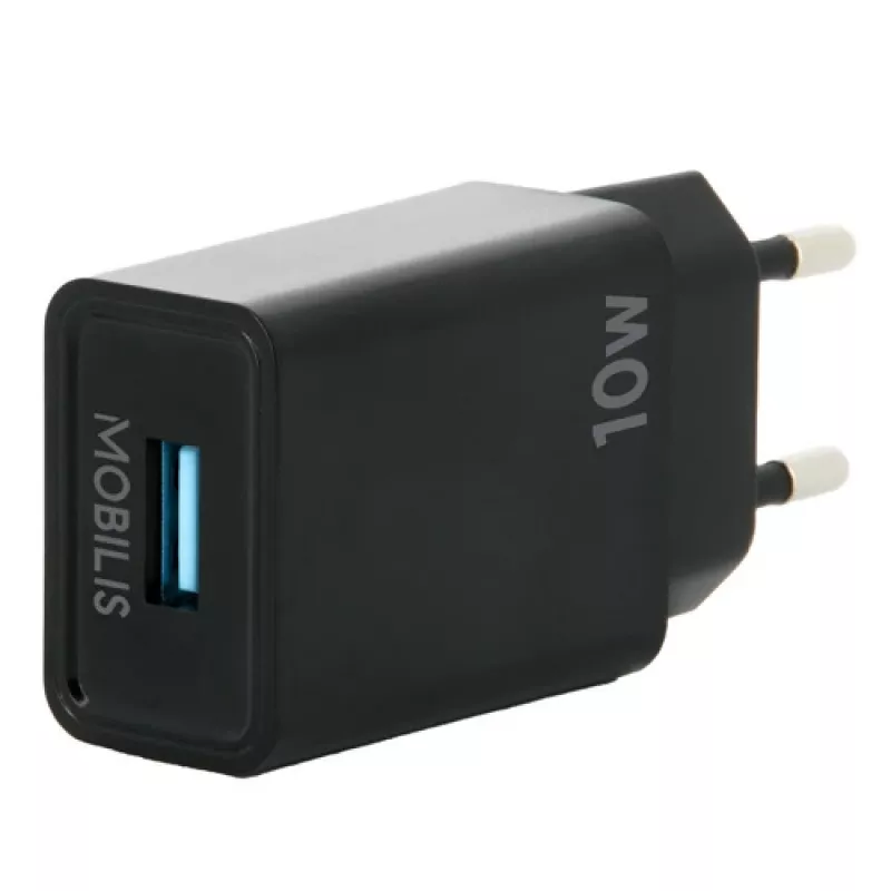 Mobilis - maitinimo blokas - greitasis - 10,5 W - QC (USB) - juoda - Europa (001360)