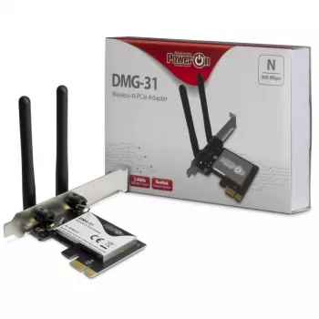 Inter-Tech DMG-31 - Integruotas - Belaidis - PCI Express - Wi-Fi - Wi-Fi 4 (802.11n) - 300 Mbit/s (88888147)