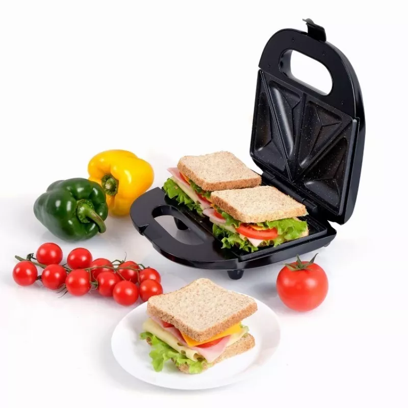 ELDOM Sandwich RUDDY, 750 W, granito plokštės