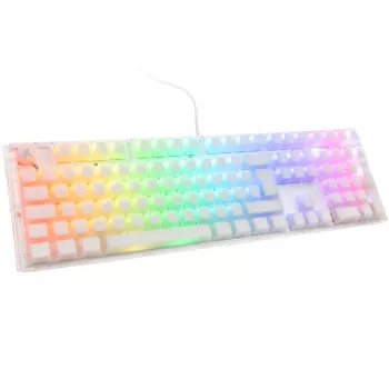 Ducky One 3 RGB klaviatūra, žaidimams, USB, QWERTY, US English, balta