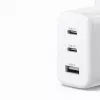 Sieninis įkroviklis UGREEN CD275 2× USB Type-C 65W Baltas — dvigubas USB-C 65W greitas įkrovimas, 100–240V įvestis