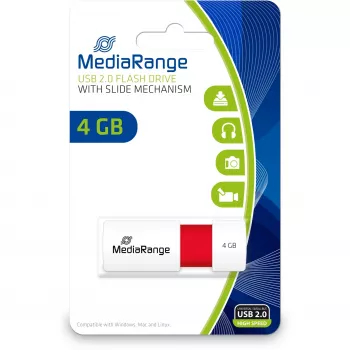 USB atmintinė MediaRange 4 GB USB Type-A 2.0 MR970