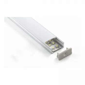 S21-LED-PR20142, profilis, baltas, aliuminis, LED, 23,5 mm, 2000 mm