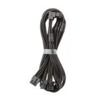 CableMod C-Series Pro jungiamasis laidas - Variant A, 90°, 16 kontaktų į 4x8 kontaktų PCIe, juodas