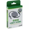 USB-C laidas InLine 35850, 100W galios tiekimas, 0,80 m, juoda/pilka