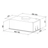 ELEYUS HOOD ATR L 14 200 52 BL įmontuojamas gartraukis, juodas, 52 cm, 424 m³/val.