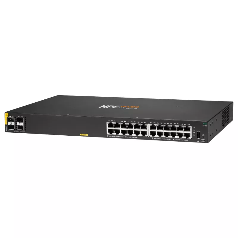 Switch HP Enterprise Aruba 6000 24G CL4 4SFP — 24 x Gigabit Ethernet, 4 x SFP prievadai