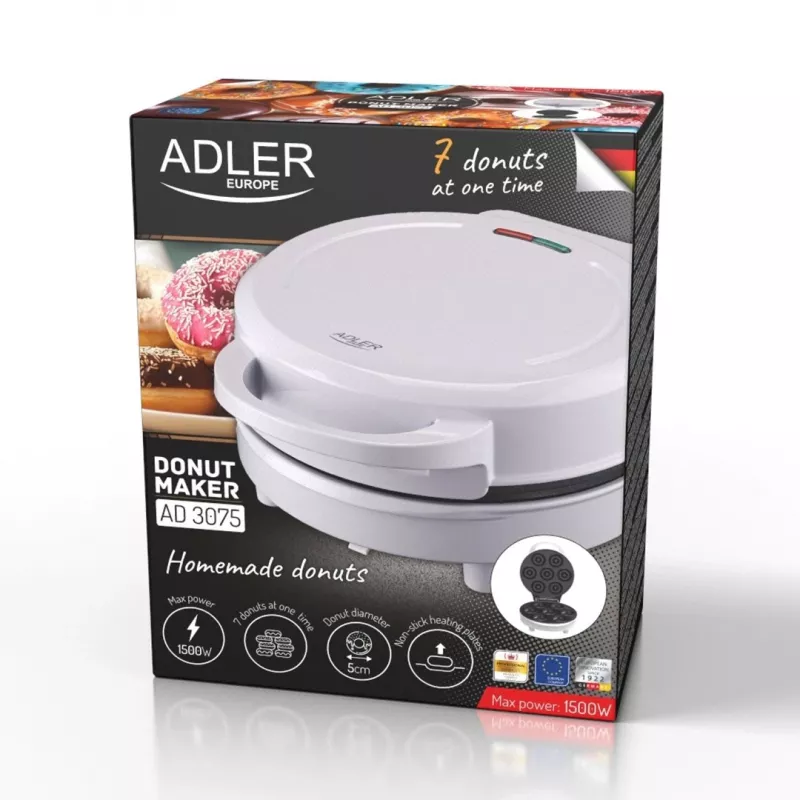 Adler spurgų keptuvė | AD 3075 | Spurgų keptuvė | 1500 W