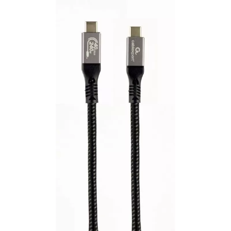 USB-C į USB-C kabelis GEMBIRD CCBP-USB4-CMCM240 1,5 m, USB4 Gen 3x2, 40 Gbit/s, 240 W, juodas