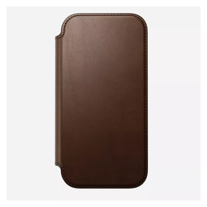 „Folio“ tipo telefono dėklas „Nomad NM014209858“, skirtas „Apple iPhone 17“, 16 cm (6,3 colio), rudas, 4 kortelių kišenės