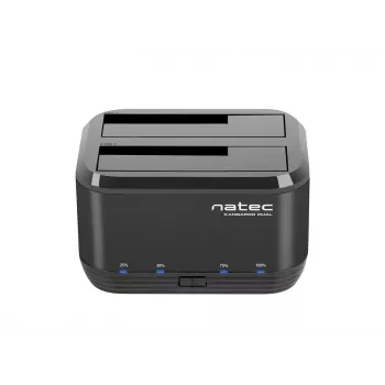 HDD prijungimo stotelė 2,5/3,5 USB 3.0 Natec Kangaroo Dual, klonavimo funkcija, maitinimo adapteris