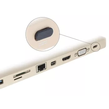 Socket safety cover DeLOCK 64014 USB Type-C Juoda 10 pcs