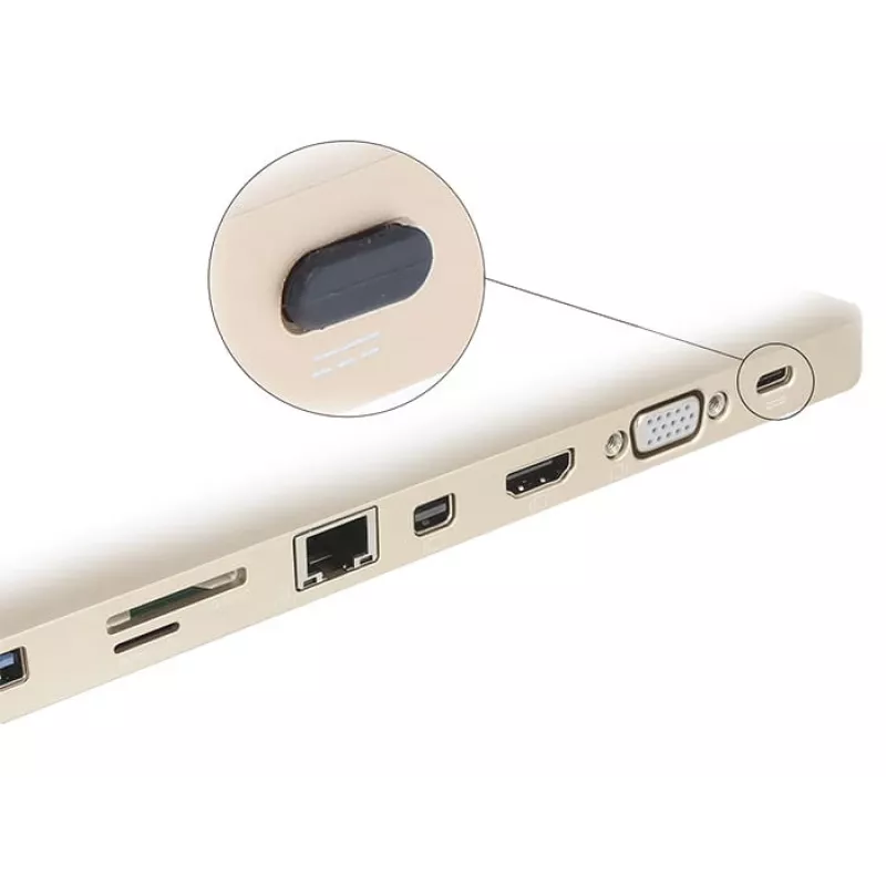 Socket safety cover DeLOCK 64014 USB Type-C Juoda 10 pcs