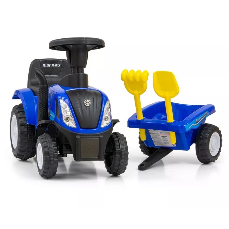 Važiuojamas automobilis milly mally New Holland T7 traktorius, modelis 27652, mėlynas