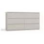 Komoda MALWA M6/140 by top e shop — 6 stalčiai, 1380×400×750 mm, kašmyro laminatas