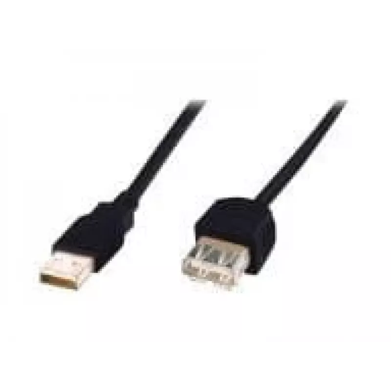 Digitus - USB ilginimo kabelis - USB Type A, 4 kontaktų (kišt.) - USB Type A, 4 kontaktų (lizd.) - 3,0 m (USB / USB 2.0) - Juoda (AK-300202-030-S)
