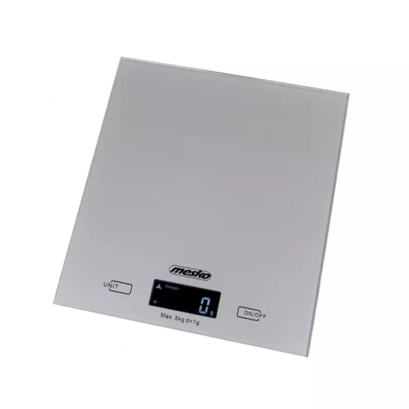 Mesko | Virtuvinės svarstyklės | MS 3145 | Maksimalus svoris (talpa) 5 kg | Padalos vertė 1 g | Ekrano tipas LCD | Sidabrinė