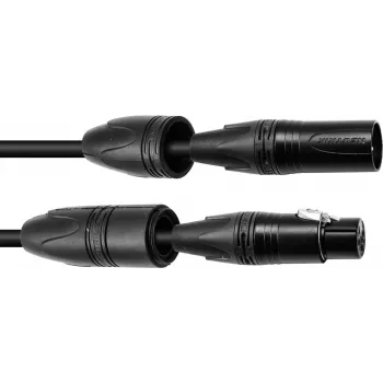 PSSO DMX kabelis IP65 3 kontaktų 3 m, juodas, modelis 3022783C