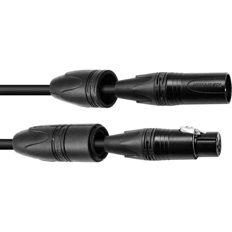 PSSO DMX kabelis IP65 3 kontaktų 3 m, juodas, modelis 3022783C
