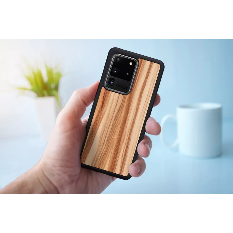 man and wood telefono dėklas Samsung Galaxy S20 Ultra — cappuccino Juoda