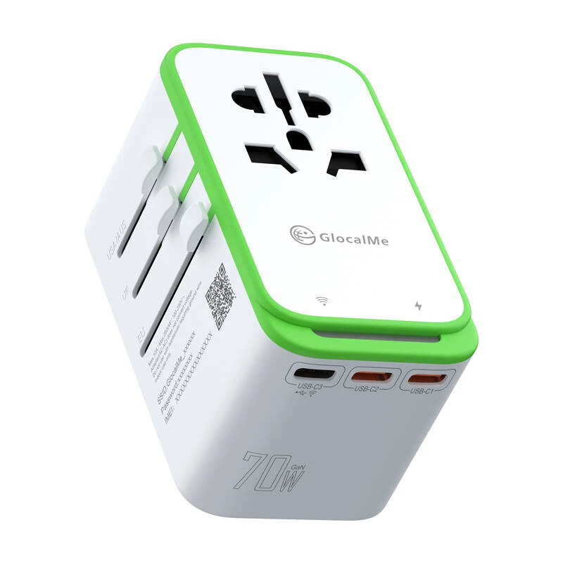 Maitinimo adapteris GlocalMe Roamplug 4G LTE Wi‑Fi Cloud SIM — Roamplug baltas
