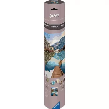 Ravensburger tapybos rinkinys CreArt Ežero vaizdai 23909 — kūrybiškas piešimo pagal numerius rinkinys vaikams ir suaugusiems