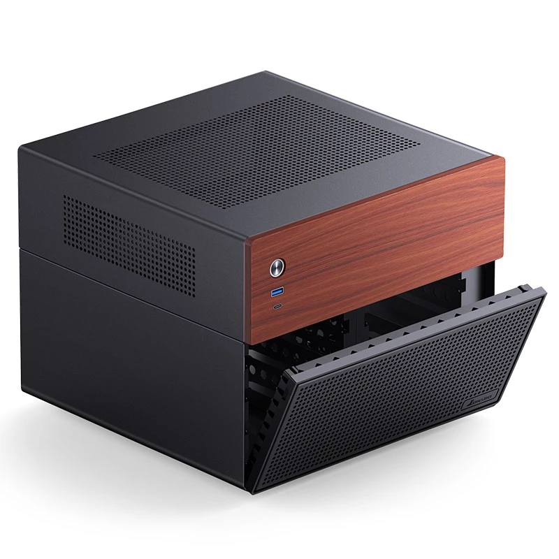 Jonsbo N4 Microtower korpusas juodas patvarus plieninis kompaktiškas PC korpusas