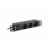 Lanberg PDU-03E-0200-BK maitinimo paskirstymo blokas (PDU) 3 kintamosios srovės lizdai 1U juoda
