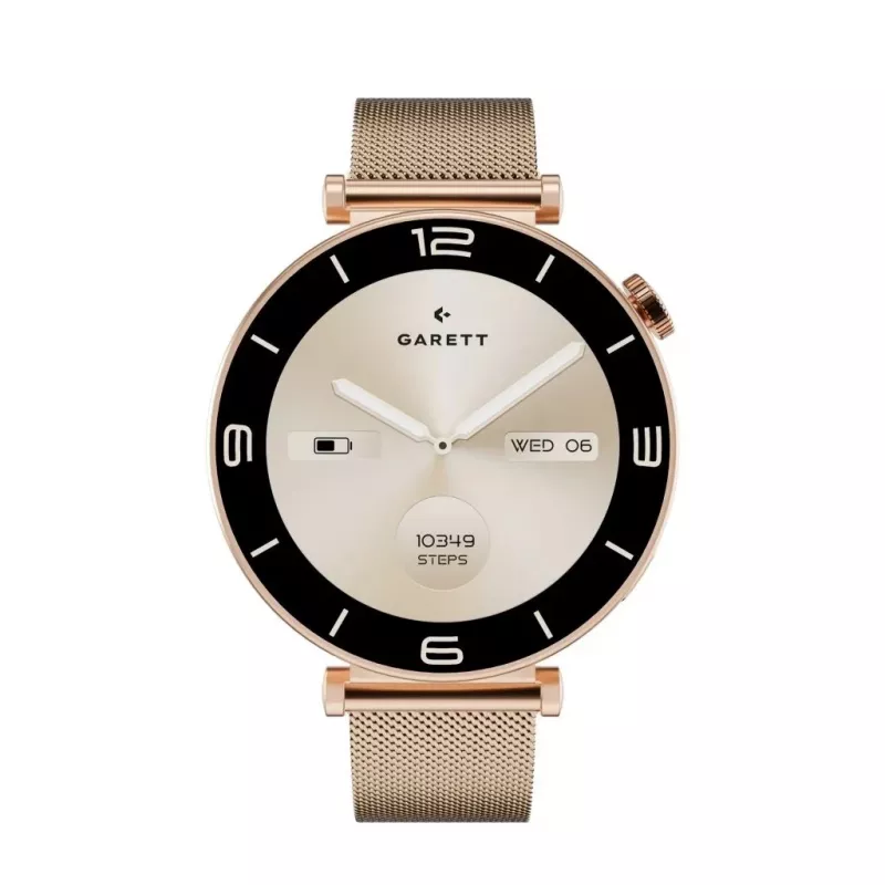 Išmanusis laikrodis Garett Rose Gold tinklelis